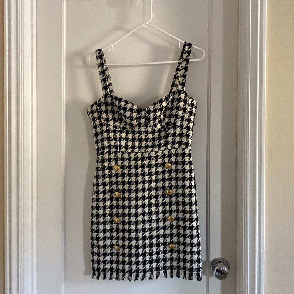 Coco inspired houndstooth dress
